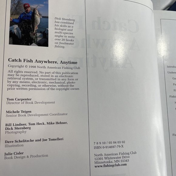 North American Fishing Club Lot 2 Walleye, Fish Anywhere Anytime Books Vintage - Picture 7 of 11